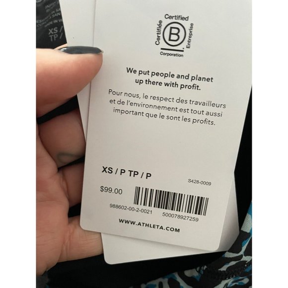 Athleta NWT $99 Women's Infinity Printed Tennis Dress Clouded‎ Leopard Blue XS - Picture 7 of 8